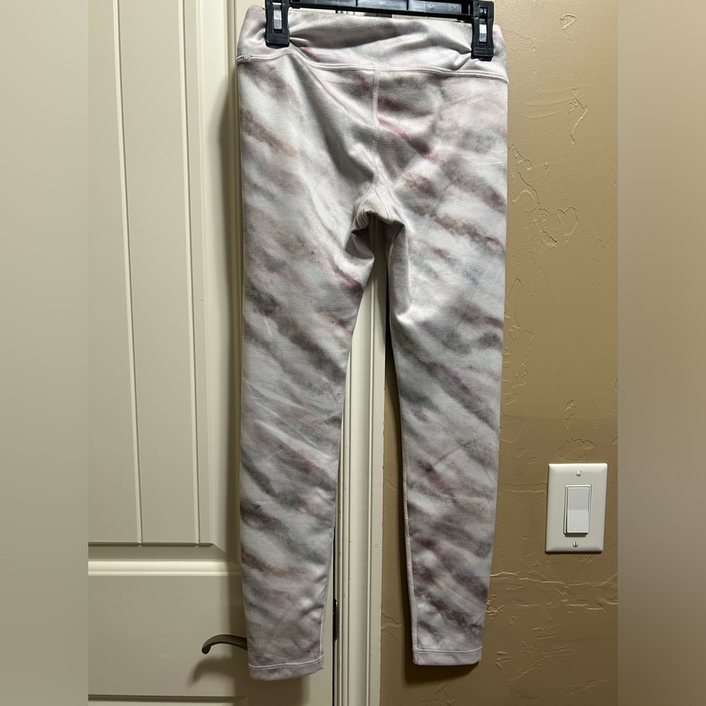 Athleta Girl White tie dye leggings